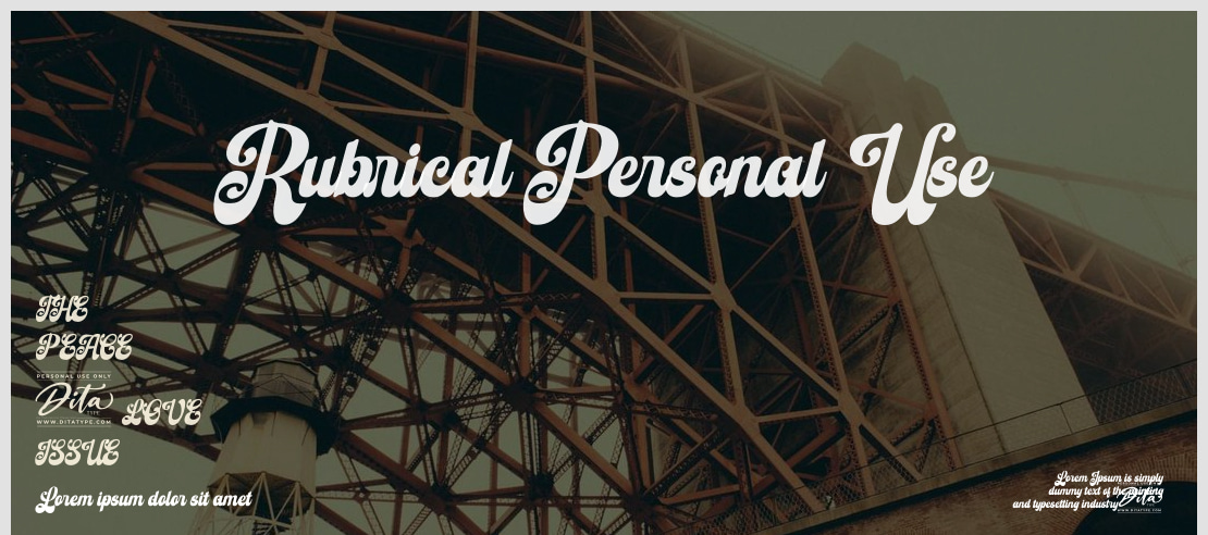 Rubrical Personal Use Font