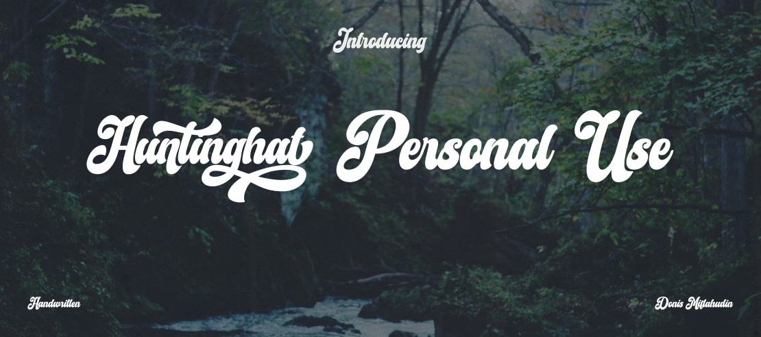 Huntinghat Personal Use Font