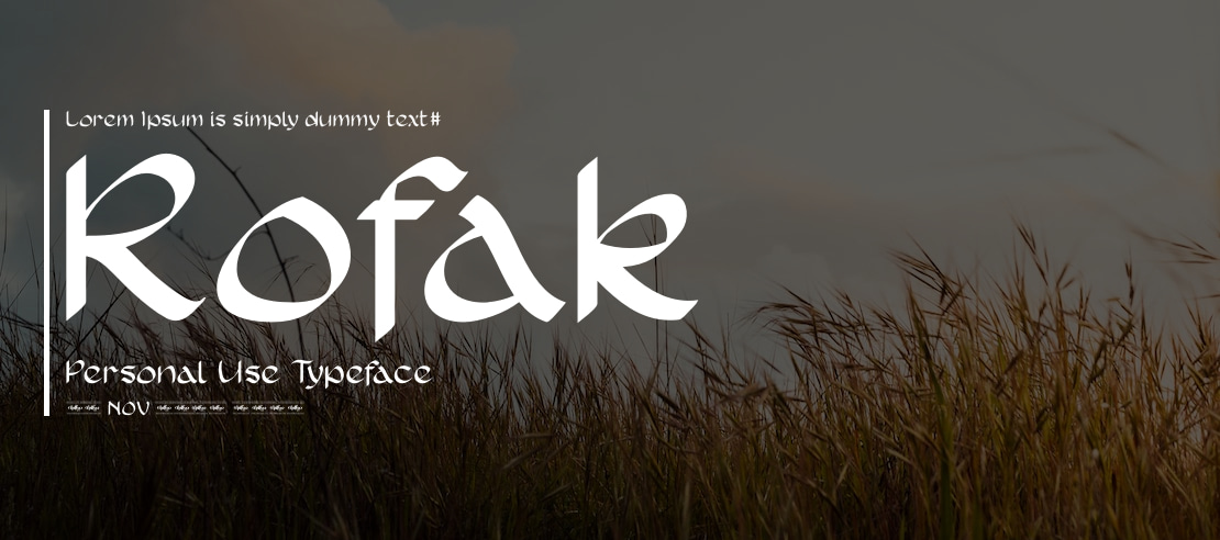 Rofak Personal Use Font