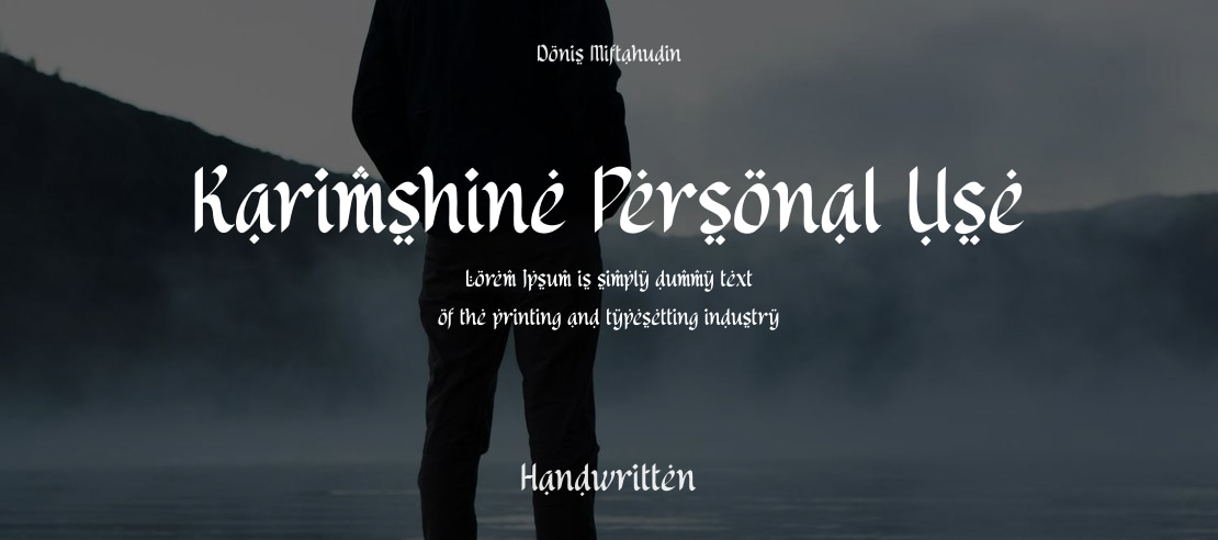 Karimshine Personal Use Font