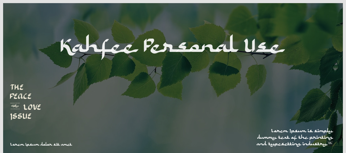 Kahfee Personal Use Font