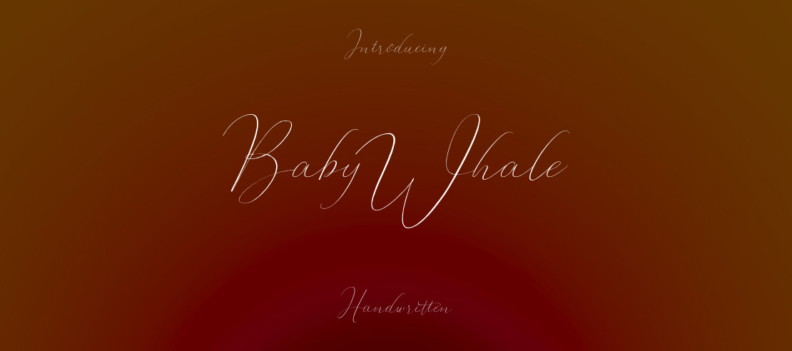 Baby Whale Font