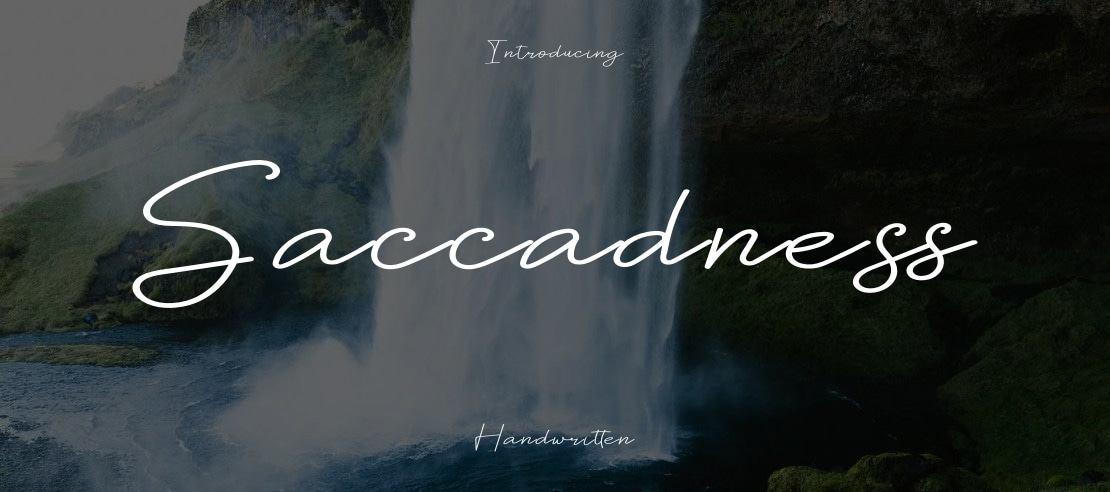 Saccadness Font