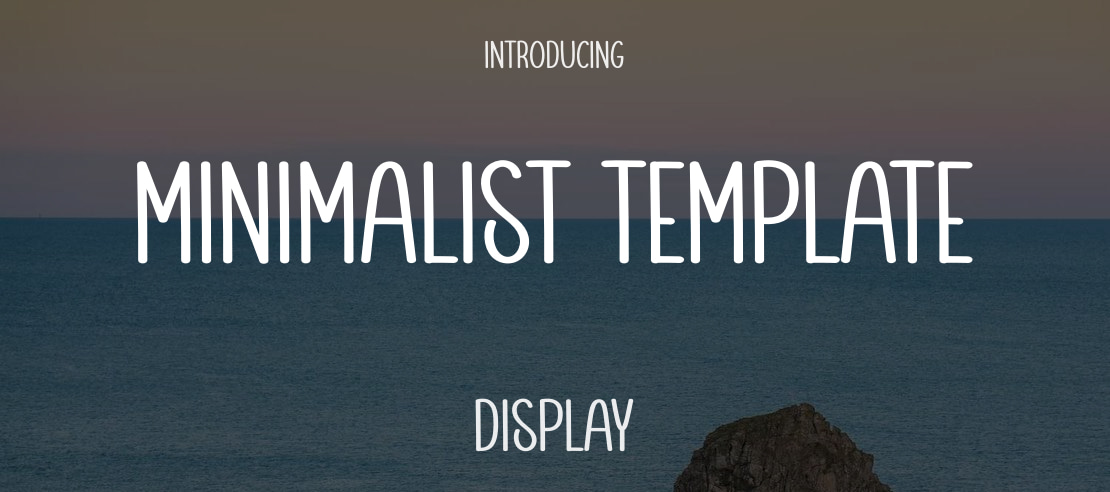 Minimalist Template Font