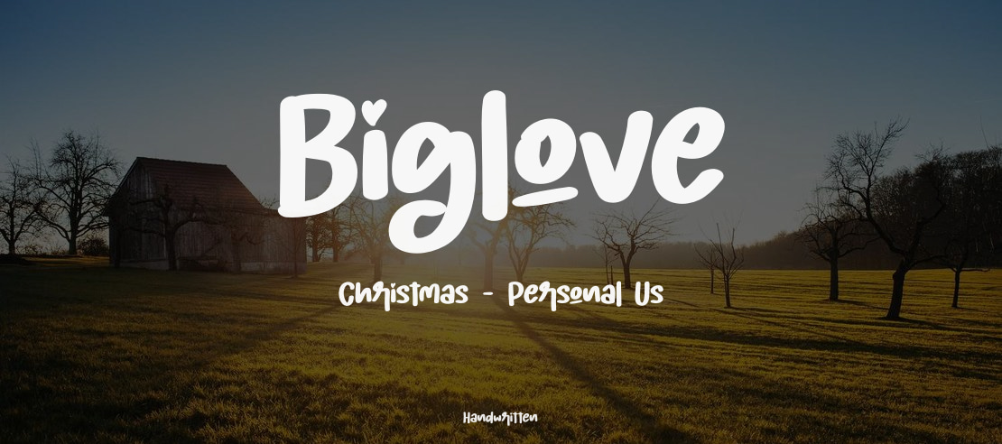 Biglove Christmas - Personal Us Font