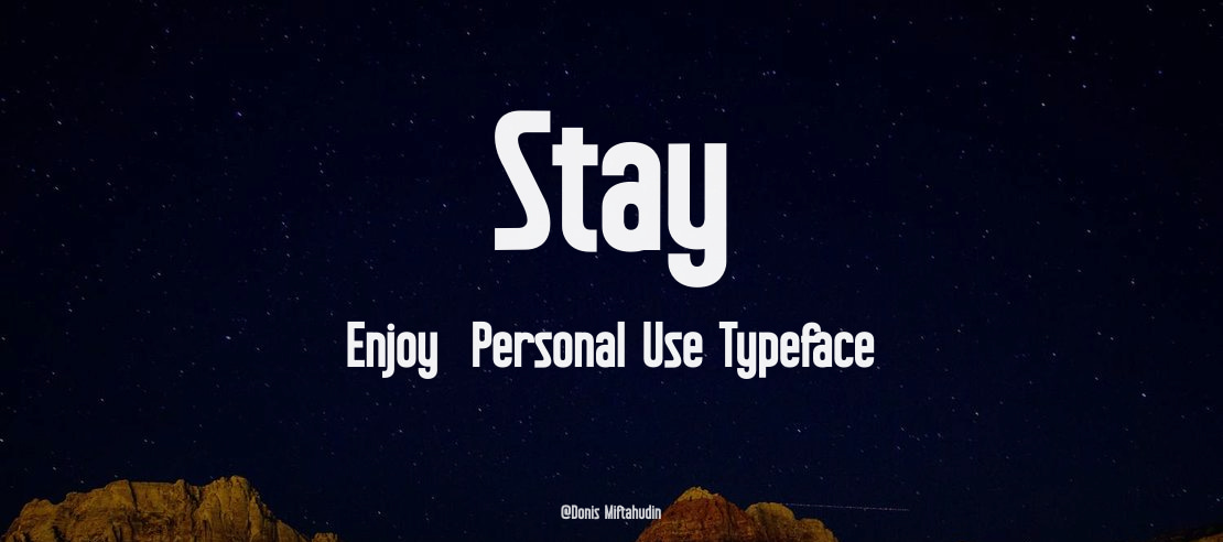 Stay Enjoy  Personal Use Font