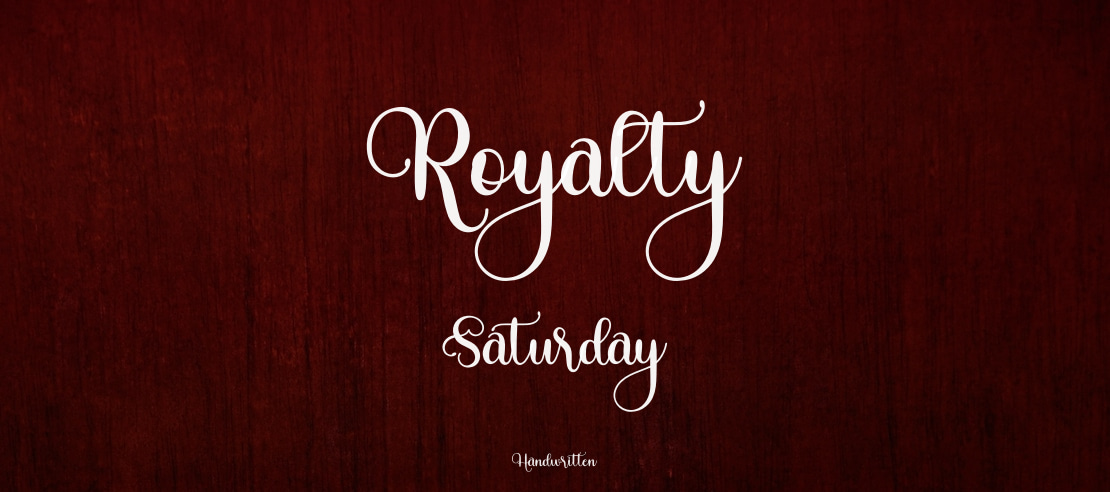 Royalty Saturday Font