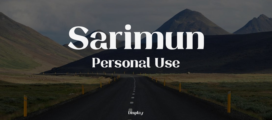 Sarimun Personal Use Font