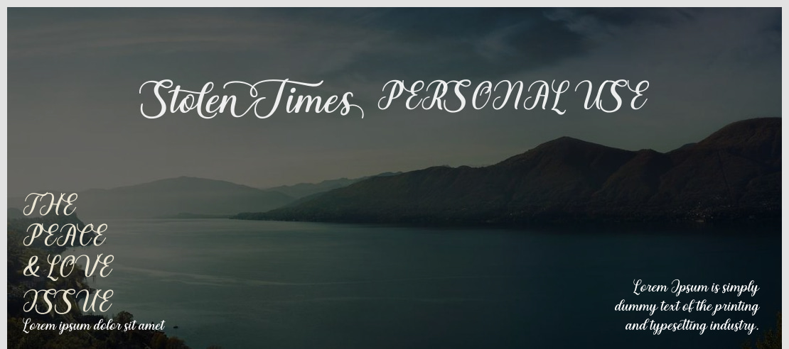 Stolen Times PERSONAL USE Font