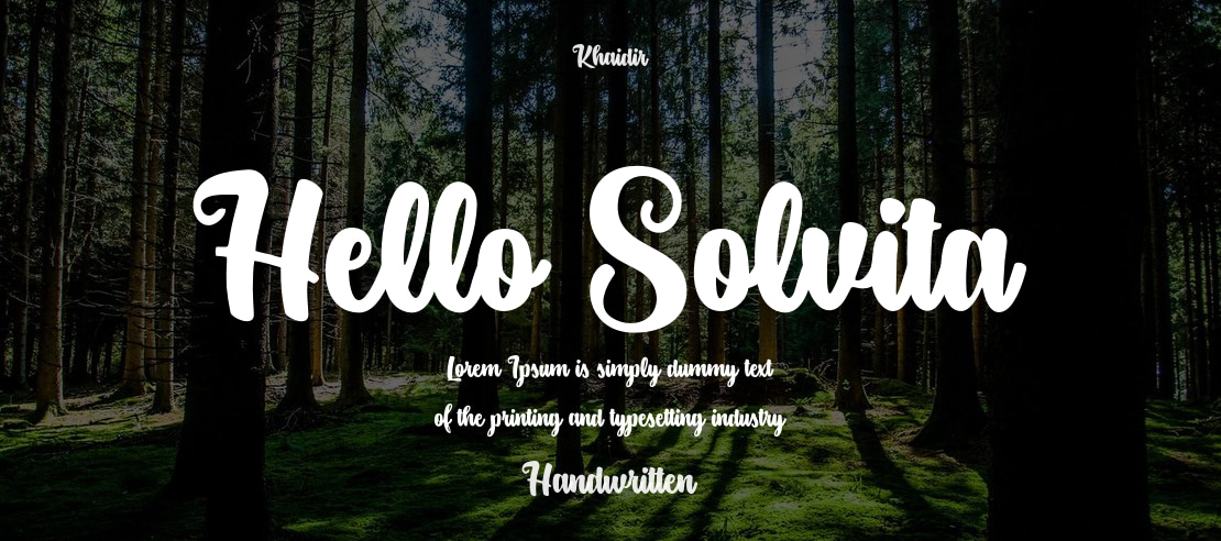 Hello Solvita Font