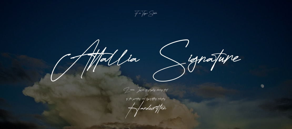 Attallia Signature Font