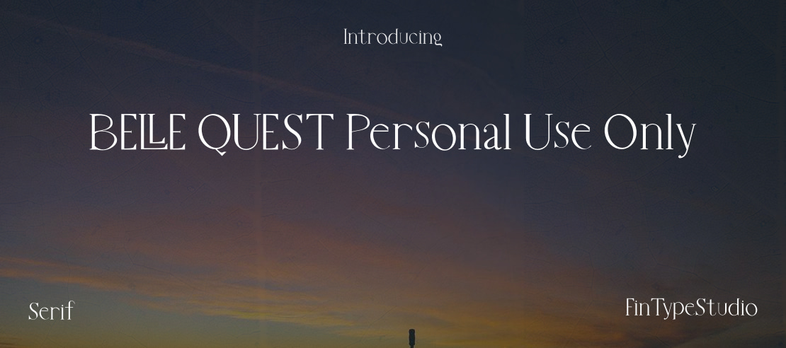 BELLE QUEST Personal Use Only Font