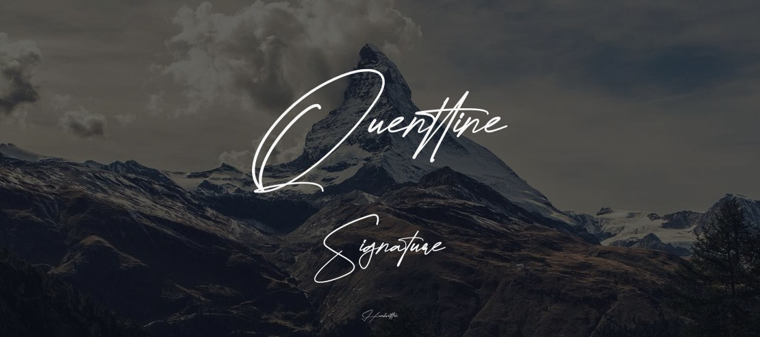 Quenttine Signature Font