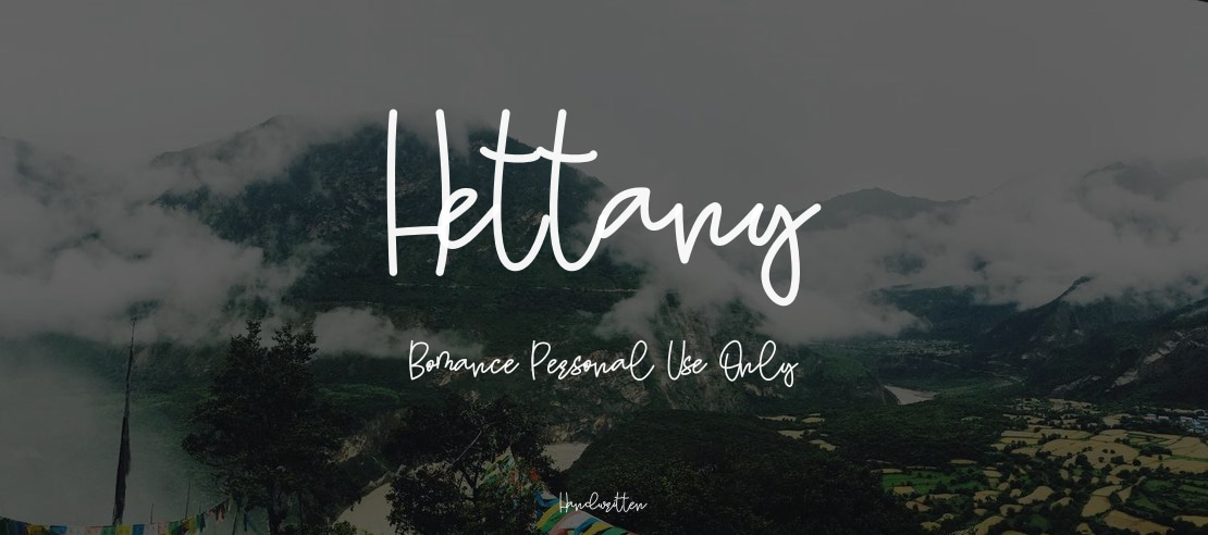 Hettany Bomance Personal Use Only Font