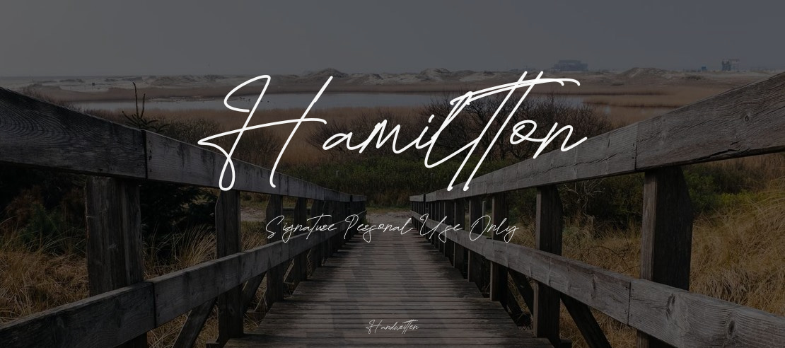 Hamiltton Signature Personal Use Only Font