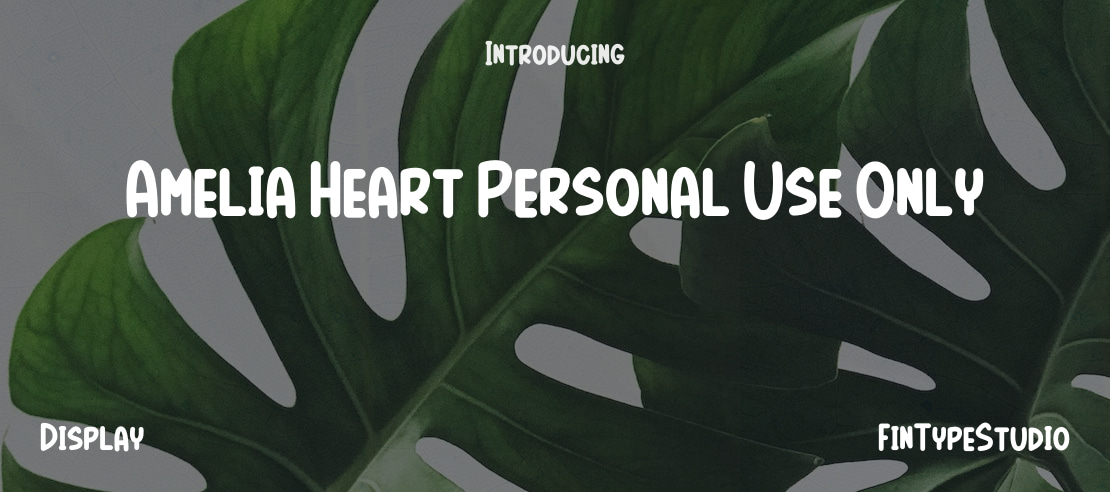 Amelia Heart Personal Use Only Font