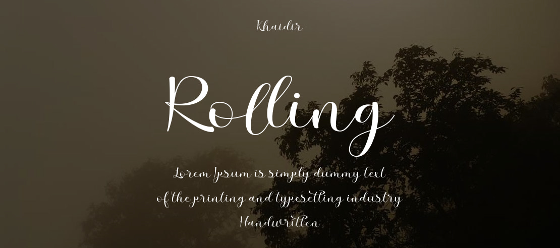 Rolling Font