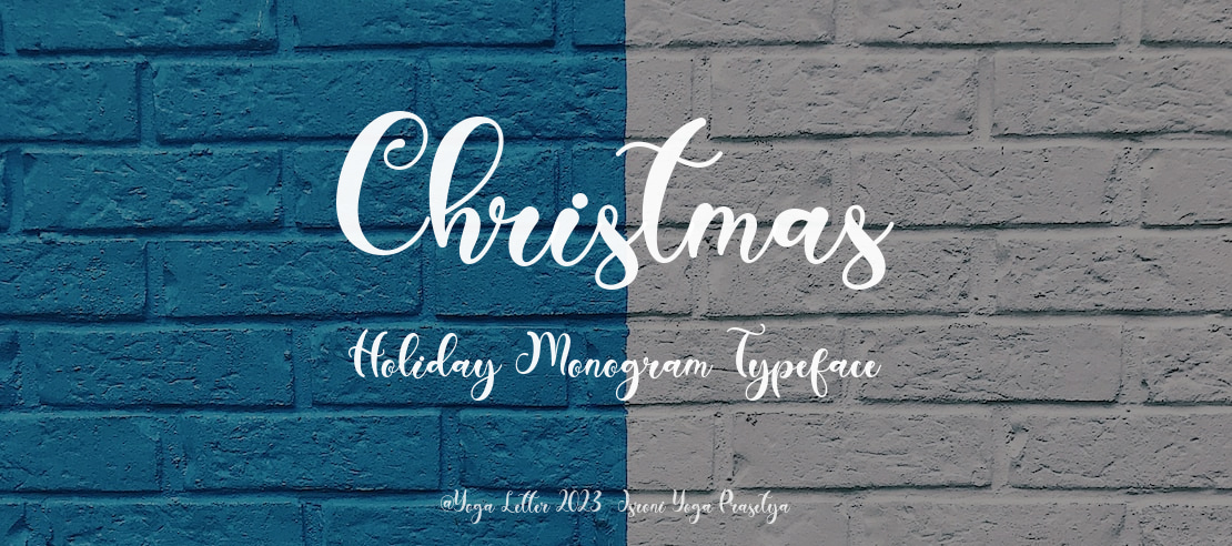 Christmas Holiday Monogram Font Family