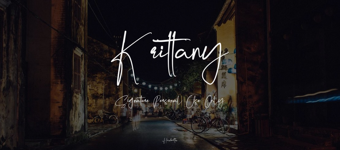 Krittany Signature Personal Use Only Font