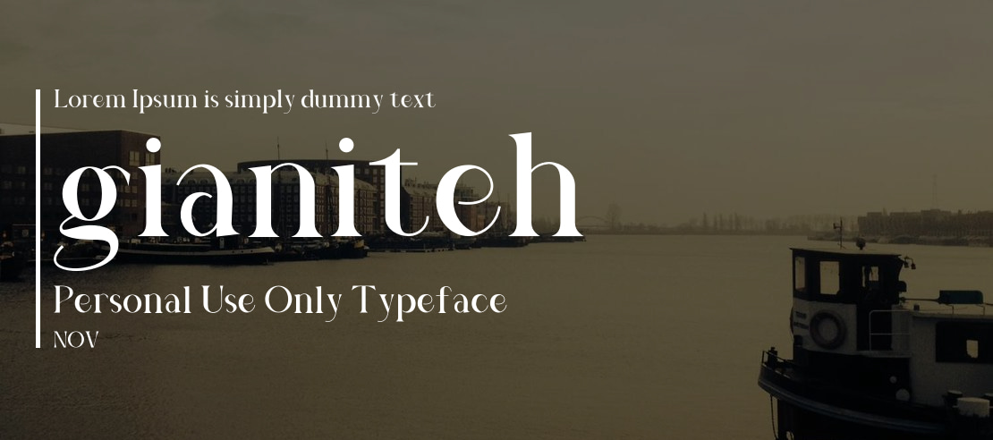 gianiteh Personal Use Only Font