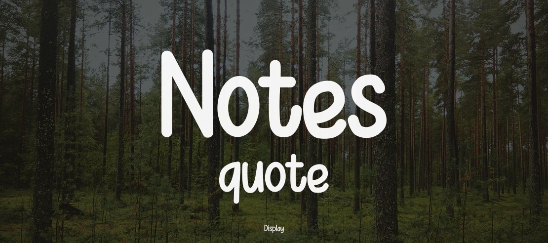 Notes quote Font