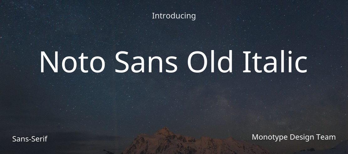 Noto Sans Old Italic Font