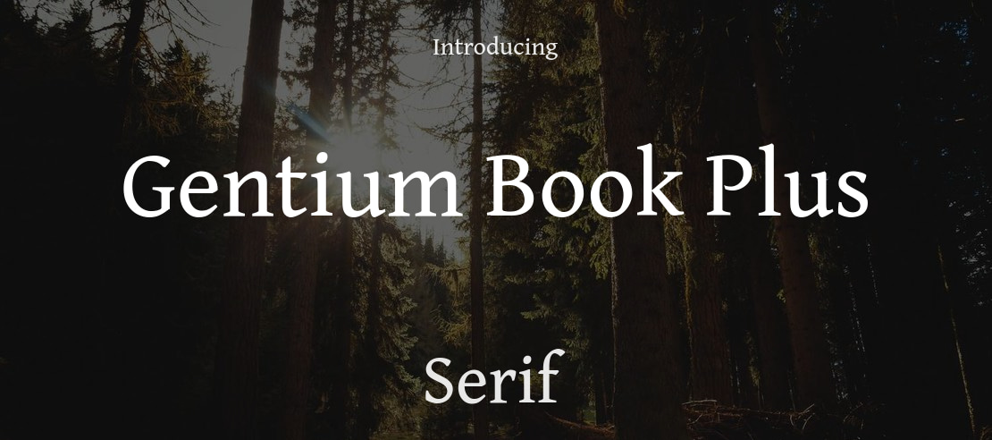 Gentium Book Plus Font Family