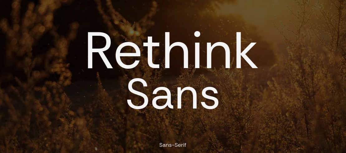 Rethink Sans Font Family