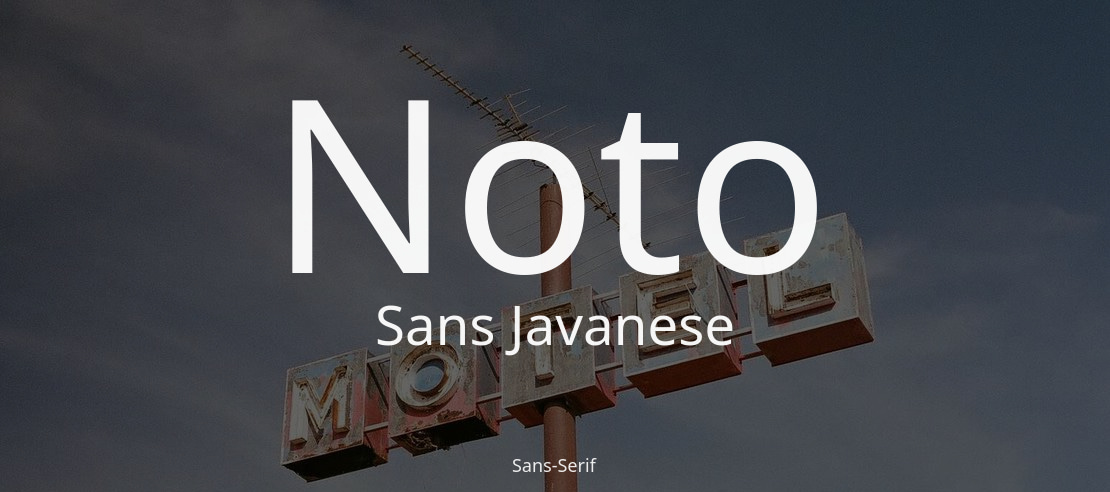 Noto Sans Javanese Font