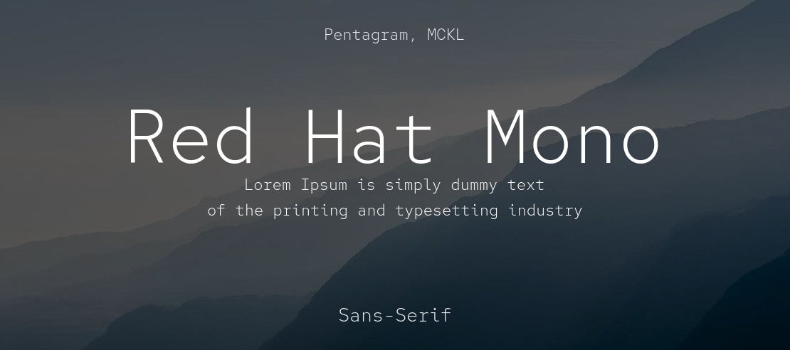 Red Hat Mono Font Family