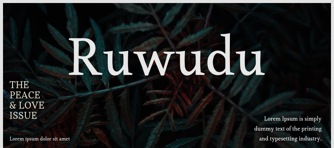Ruwudu Font Family