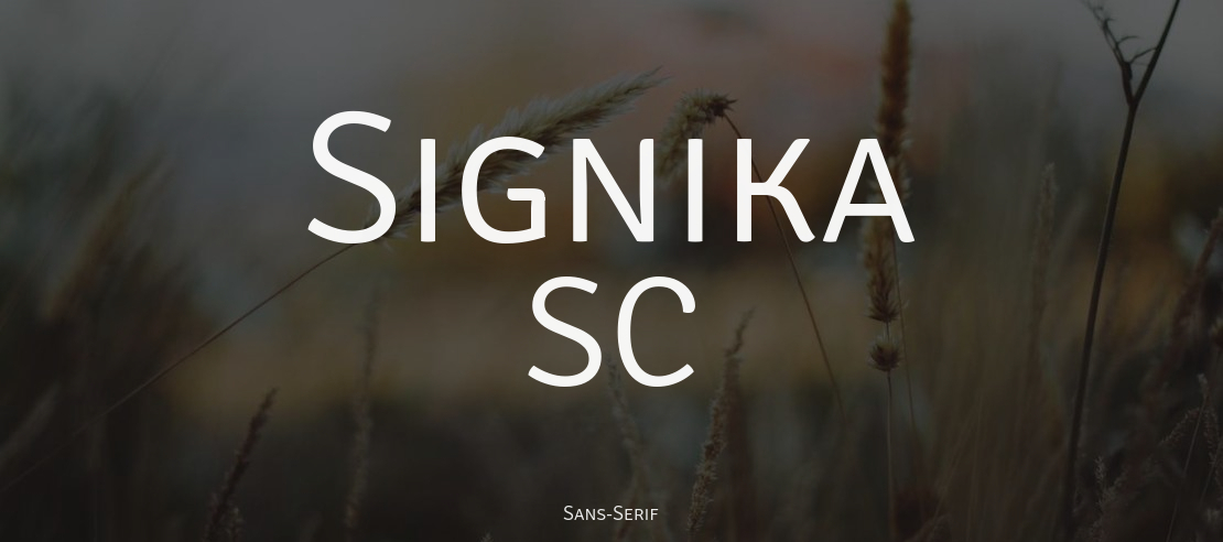 Signika SC Font