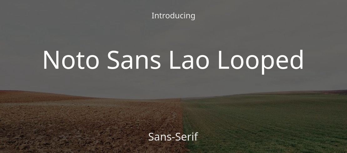 Noto Sans Lao Looped Font