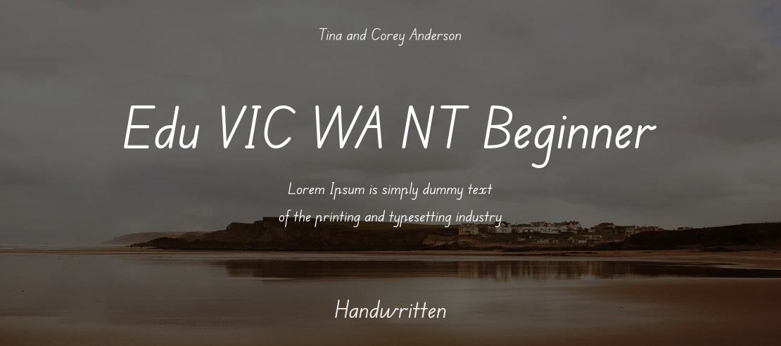 Edu VIC WA NT Beginner Font