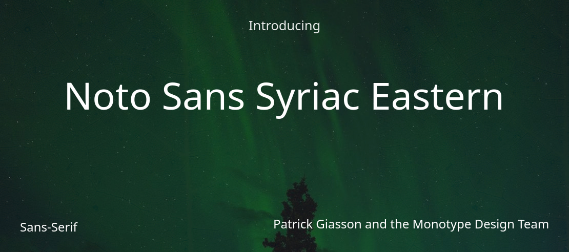 Noto Sans Syriac Eastern Font