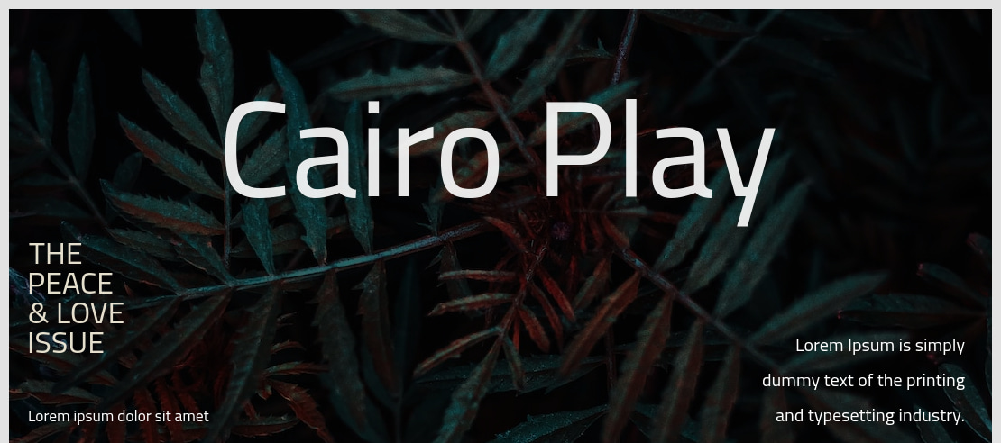 Cairo Play Font