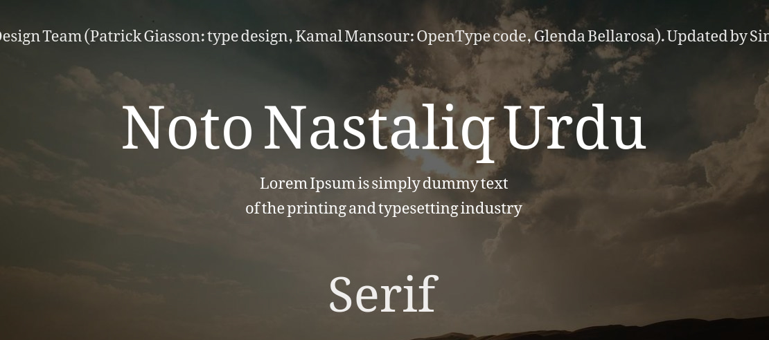 Noto Nastaliq Urdu Font