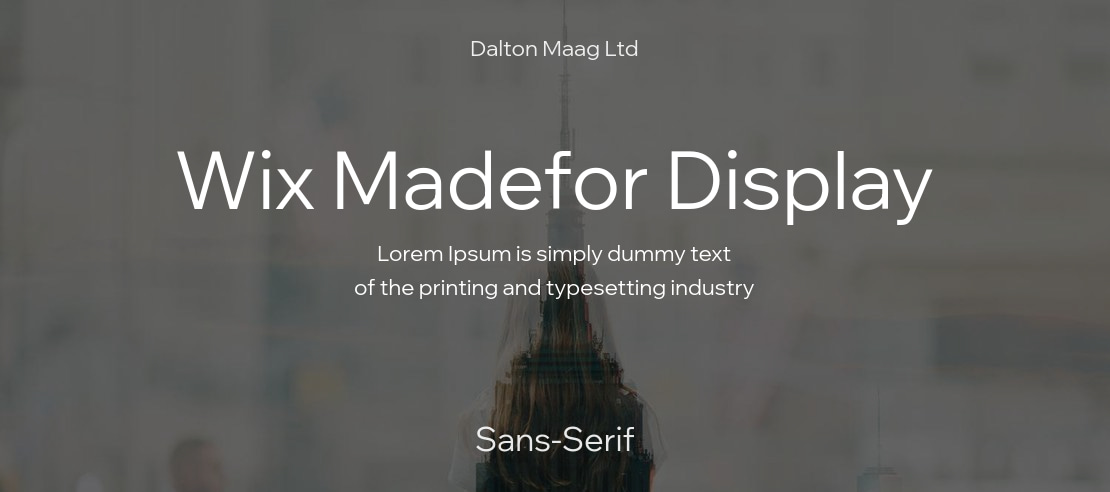 Wix Madefor Display Font