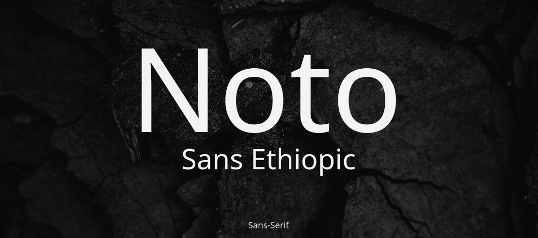 Noto Sans Ethiopic Font