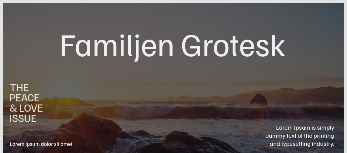 Familjen Grotesk Font Family