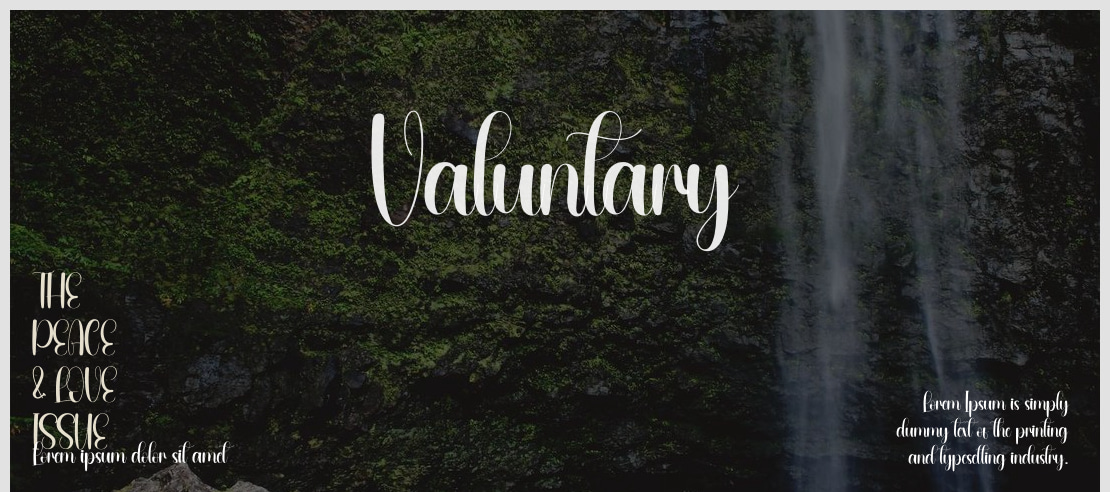 Valuntary Font
