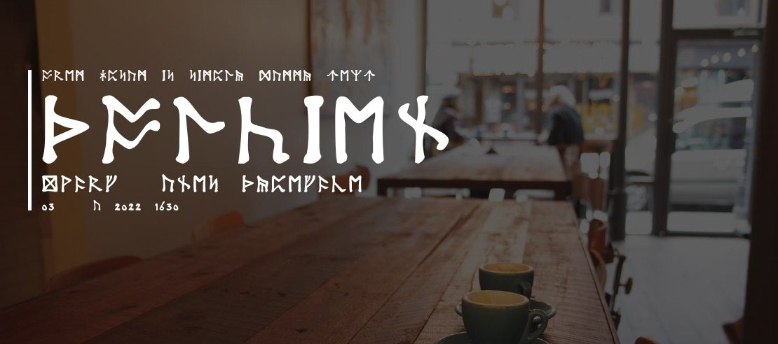 Tolkien Dwarf Runes Font