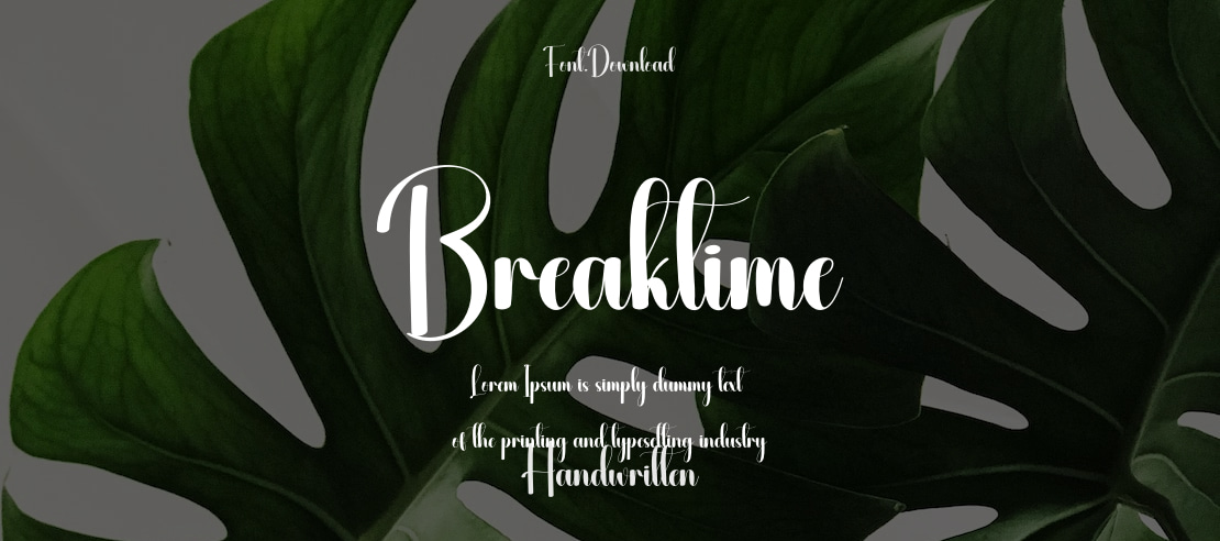 Breaktime Font