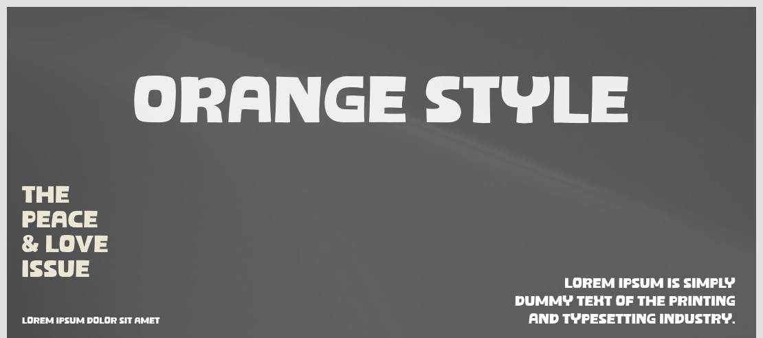 Orange Style Font