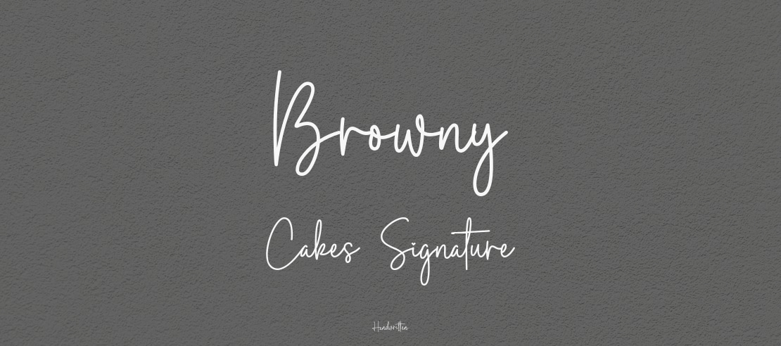 Browny Cakes Signature Font