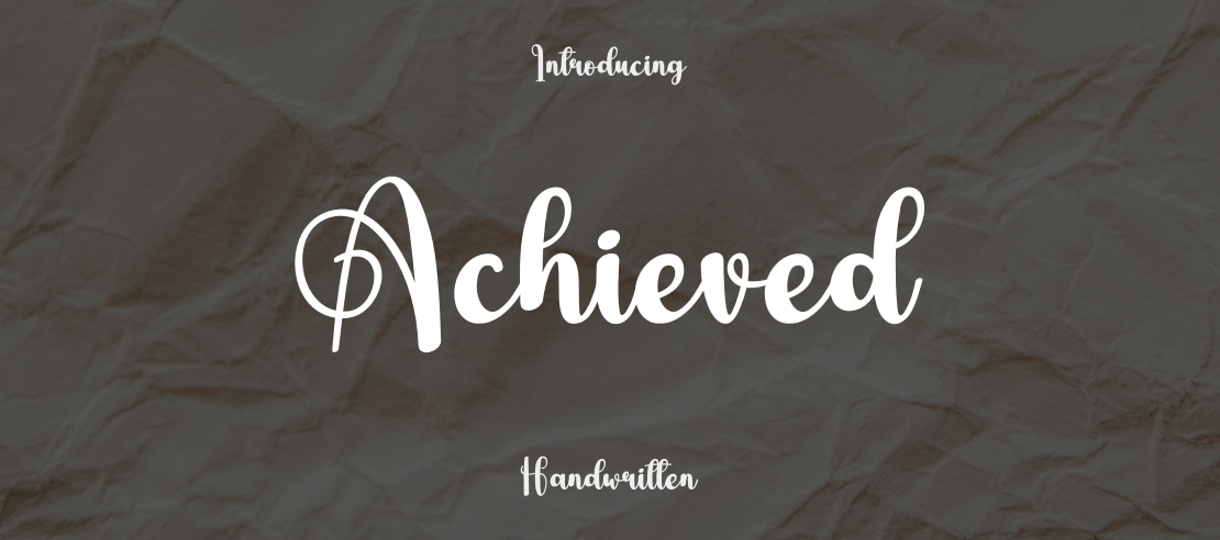 Achieved Font