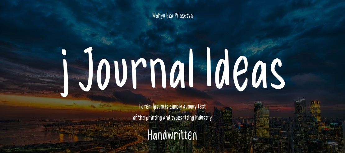j Journal Ideas Font