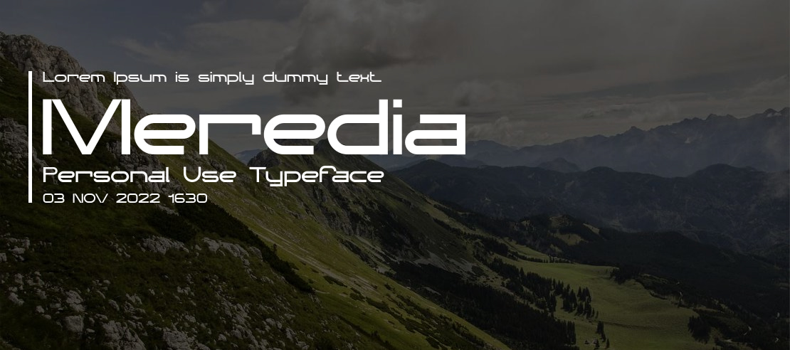 Meredia Personal Use Font