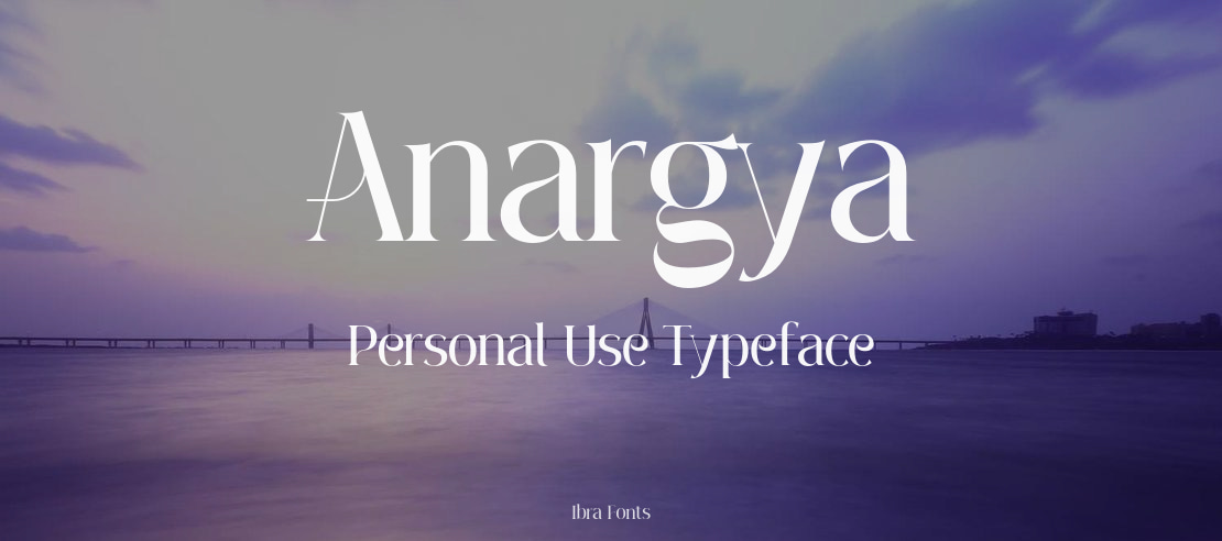 Anargya Personal Use Font