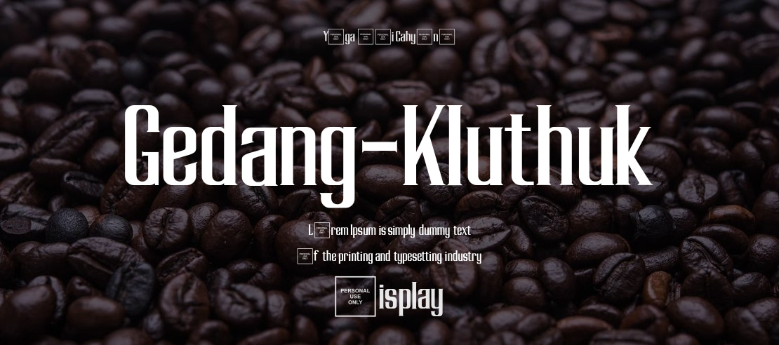 Gedang-Kluthuk Font